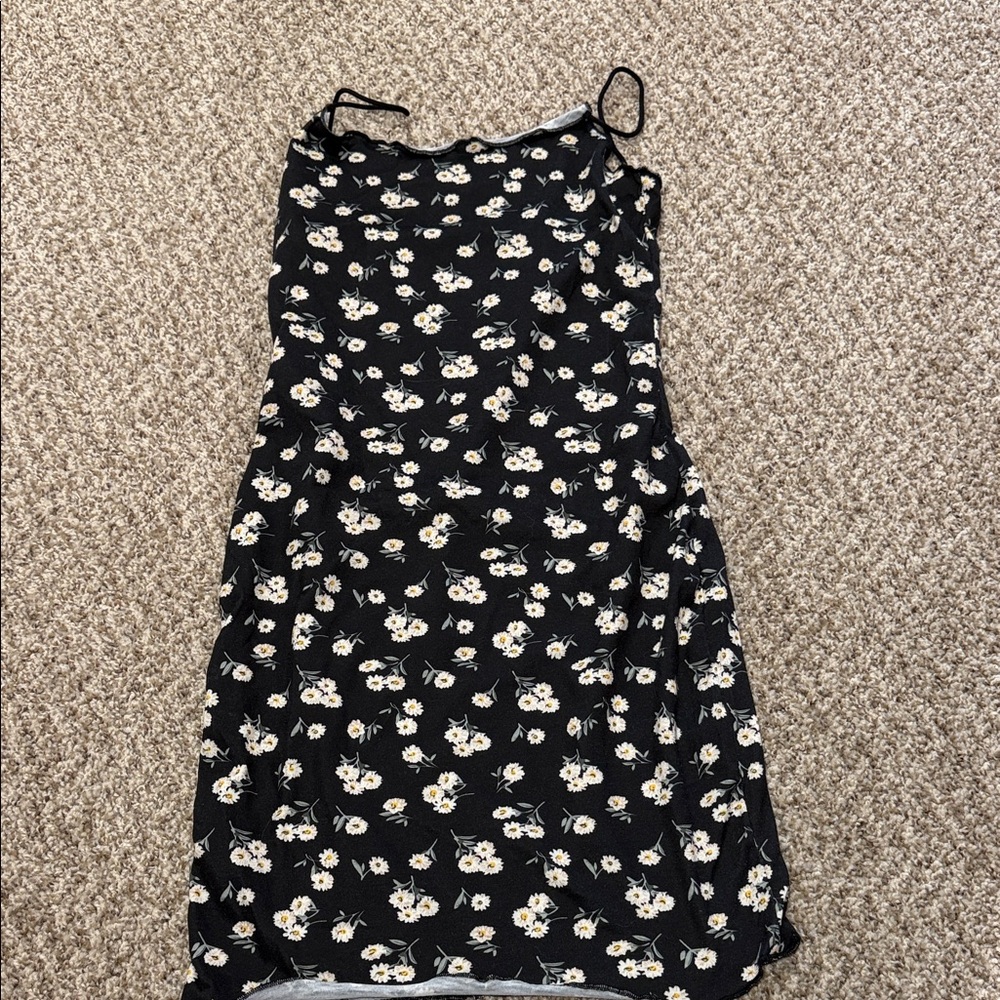 Floral Black Dress